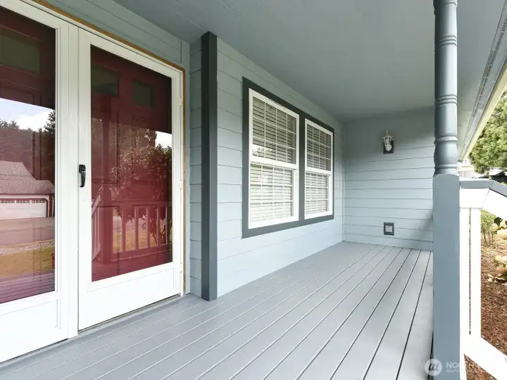 Cozy front porch, perfect for a quiet retreat.