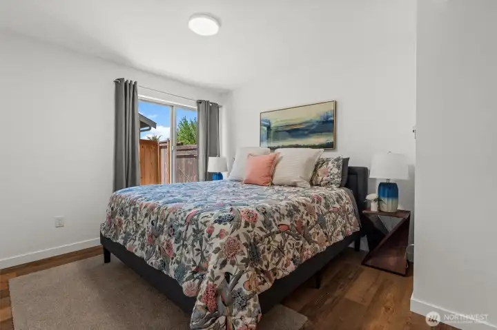 Basement bedroom area