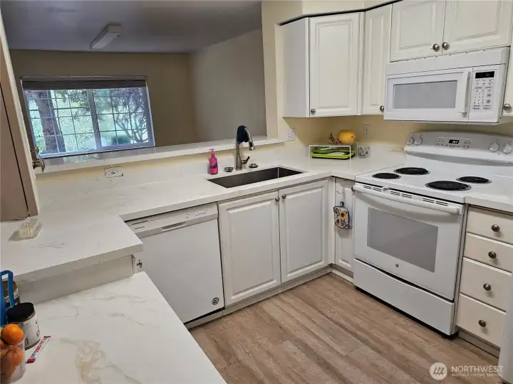 Kitchen with Quartz counters and all appliances are included