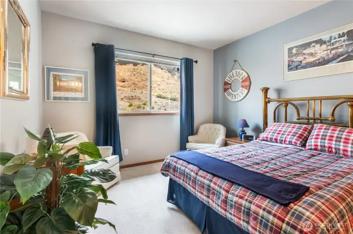 Spacious 2nd bedroom w/views of the Basalt Cliffs.