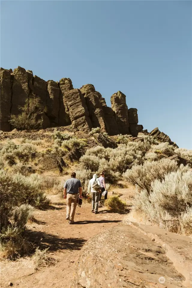 Local hiking and rock climbing