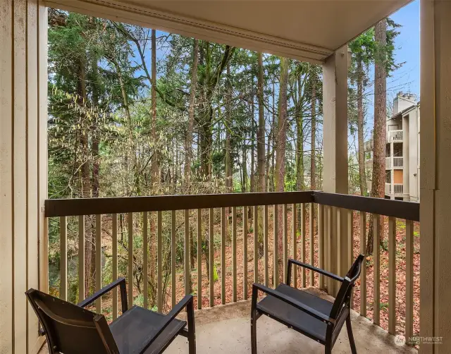 Private deck off the living room.