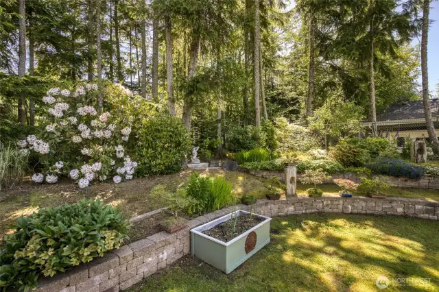 Multiple plant varieties creates color throughout the season!