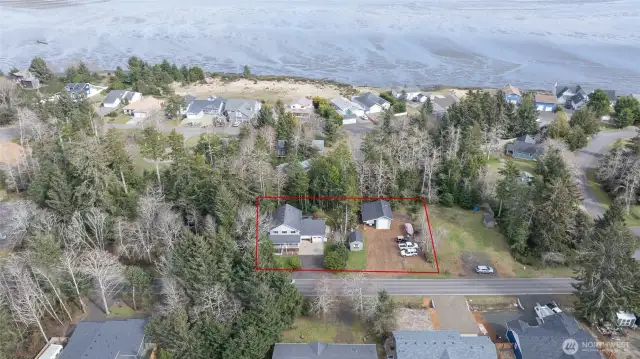 Pulling back, you can see how close to the Bay the property is located.