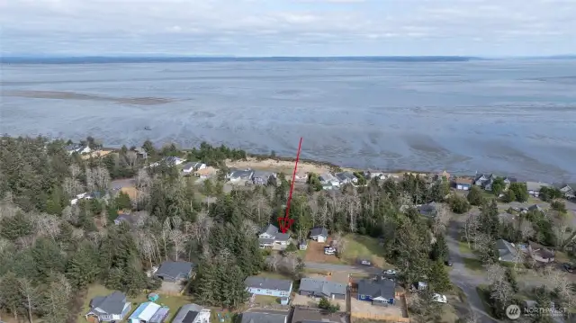 Retreating back to the aerial views, you can see what is east of the home.