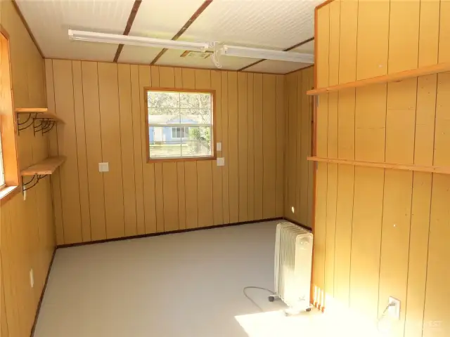 Inside we see the finished space, with good lighting.