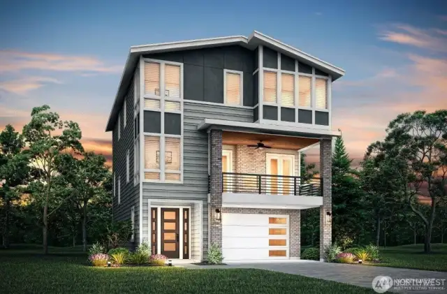 Example of the Honeycrisp floor plan to be located at 7573 S 130th Place.