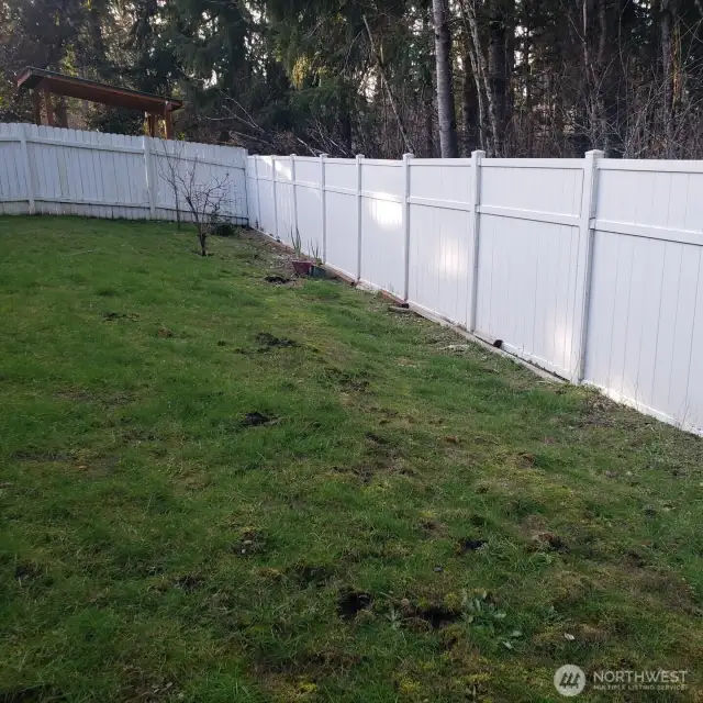 Garden Area & Fenced Backyard.