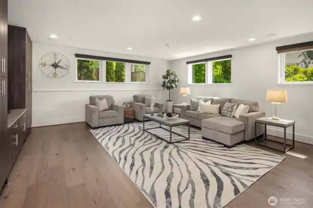 Generous living area off the kitchen for relaxing with a book or watching your favorite movie.