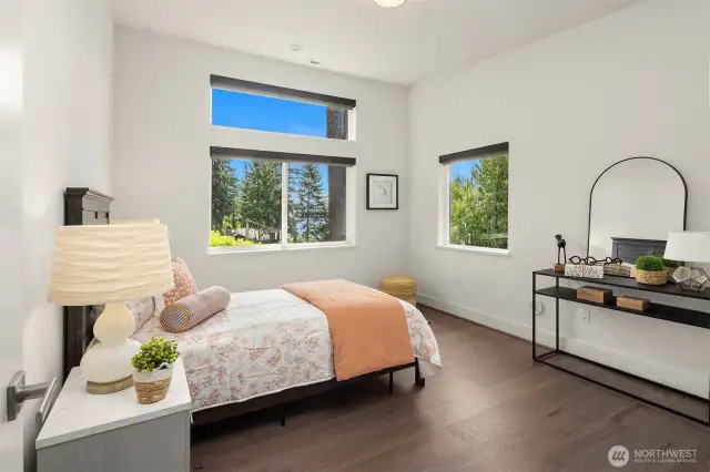 2nd bedroom - all bedrooms have views.