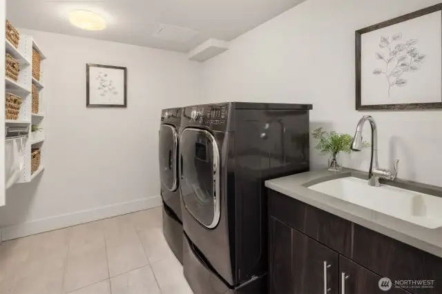 Large laundry room.