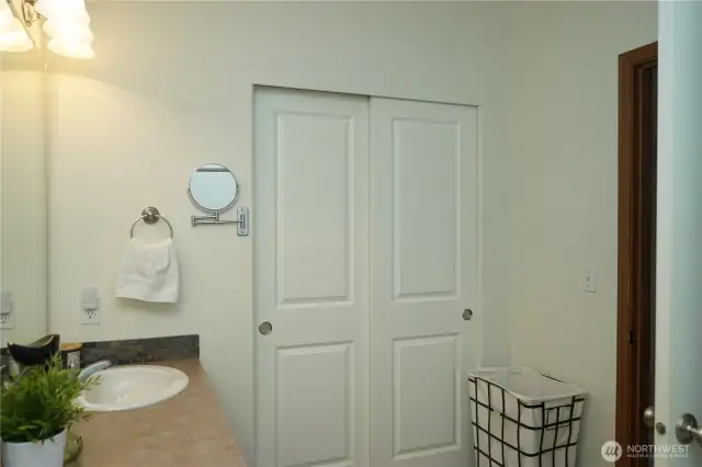 Large closet in the primary bath.