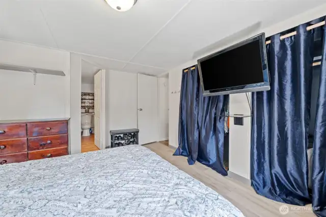 Roomy primary bedroom