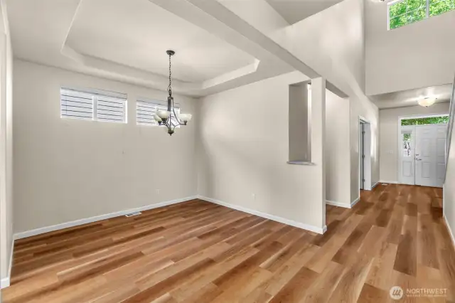 Dining room looking toward entry way.