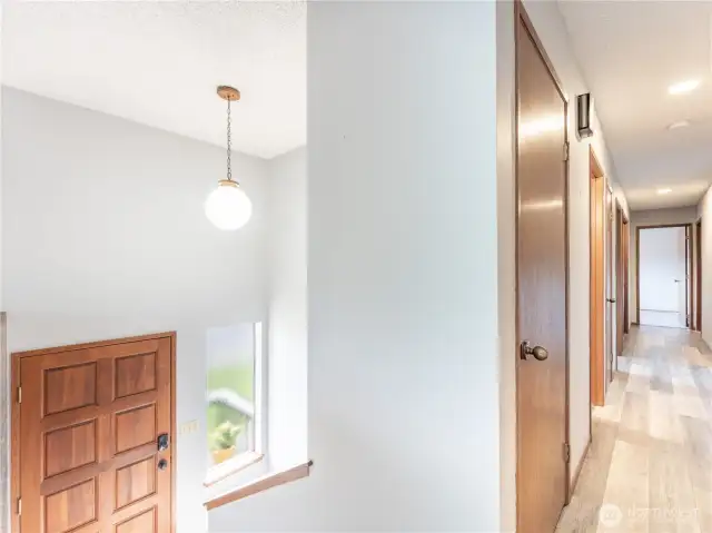 Front door upstairs hallway