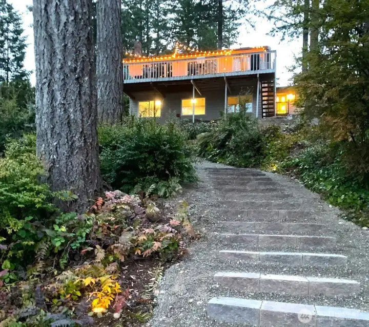 New paver steps to Lake