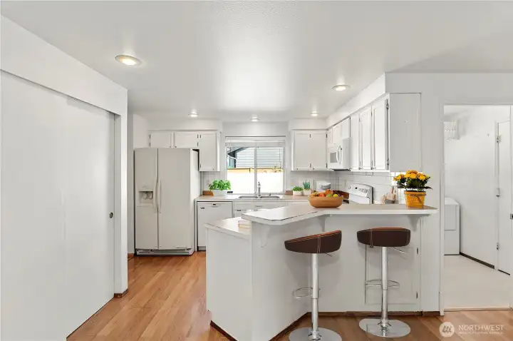 Virtually Staged Kitchen and eating bar
