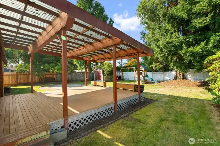 Covered Deck for all year enjoyment.