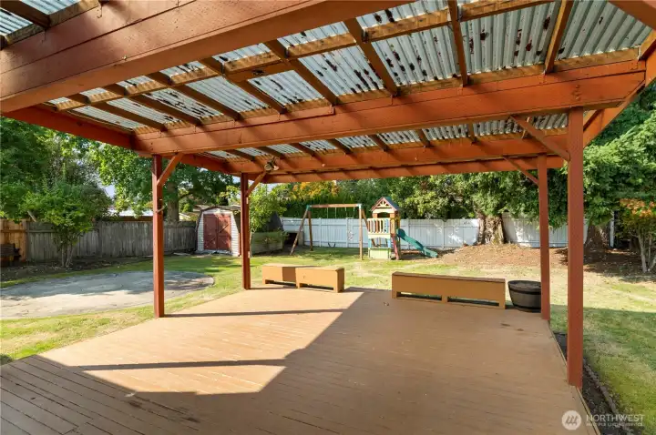 Plenty of room on the covered deck!
