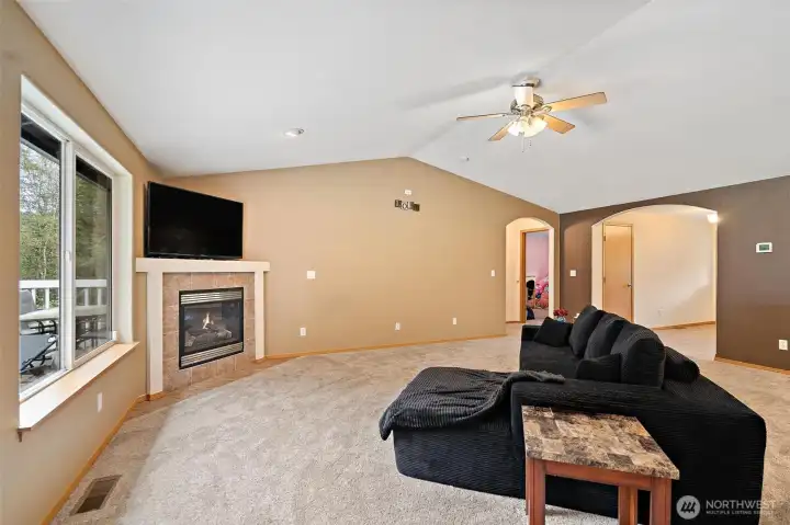 Living Room with Gas Fireplace