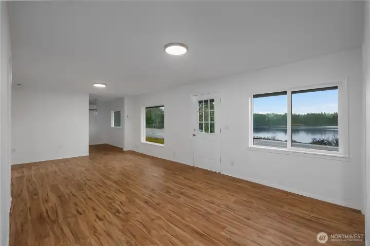 Waterfront out the windows!