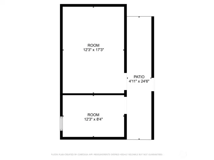 Shed floor plan.