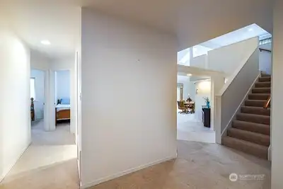 Facing the hall- bedrooms