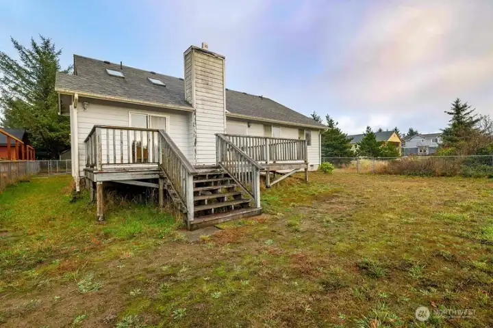 Back of home, facing the lake