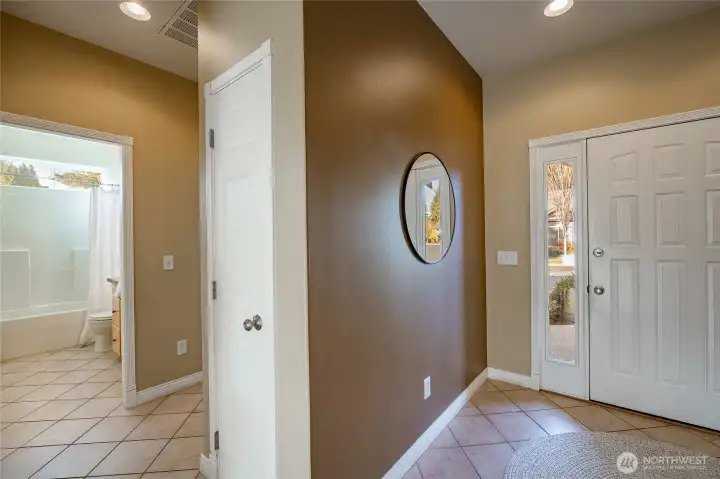 Off entry is hall to 2 bedrooms and a full bathroom