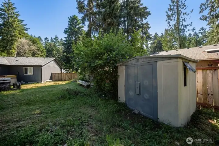 Shed to store tools and lake toys!