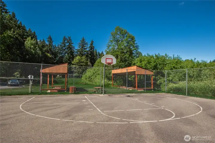 nearby basketball, baseball and horseshoe