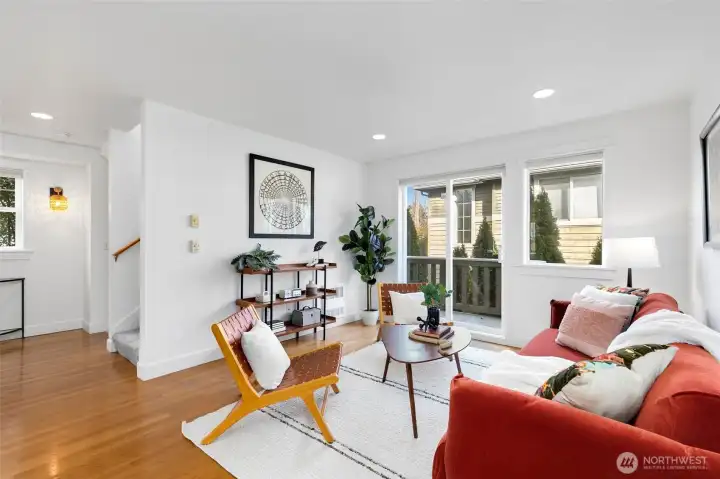 An open-concept main level with generous proportions and seamless flow — freshly painted in 2026.