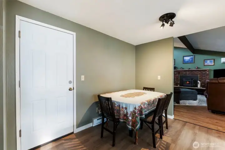 Dining area off kitchen.