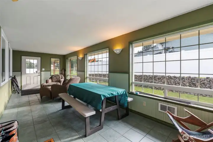 Expansive fully finished sun room. Great place to relax!