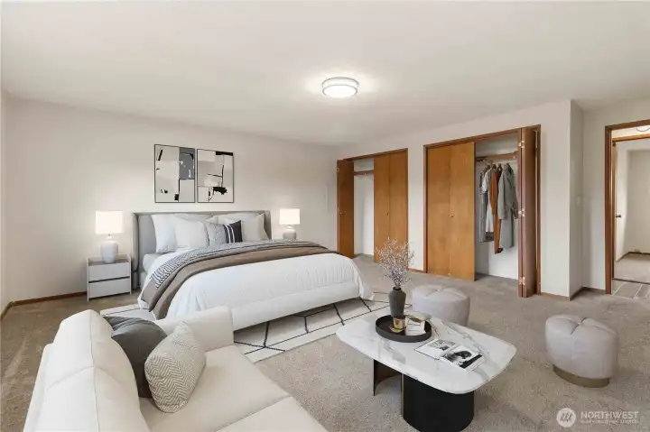 Spacious Primary Suite- Virtually Staged