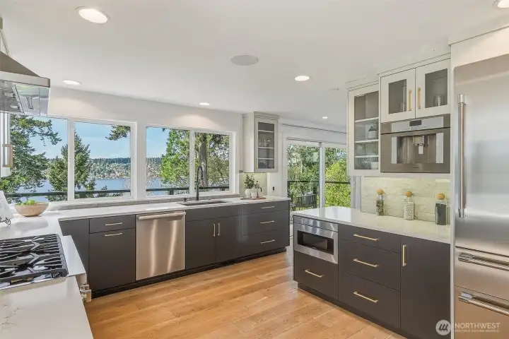 Stainless steel Thermador appliances