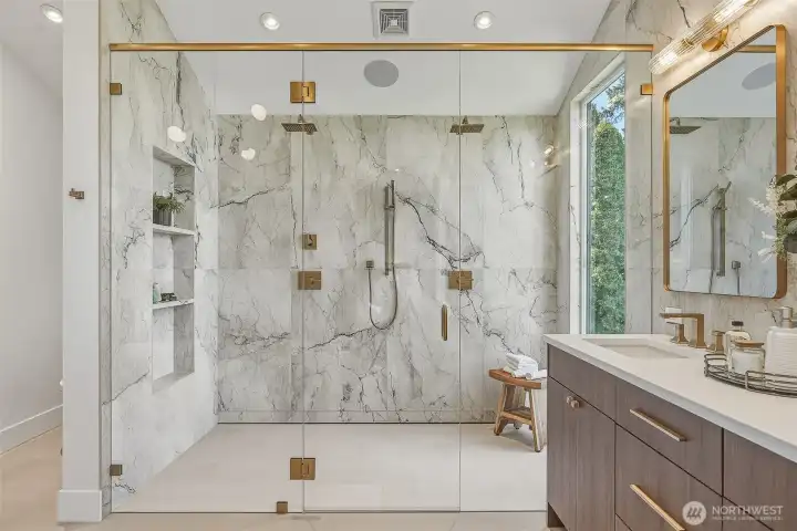 Spa like bathroom Shower 8'8" x 4'4"