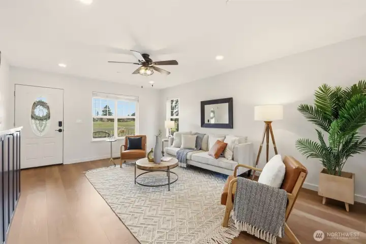 Privacy you don't often get. This home... endless views out front, your huge private yard out back, and year-round green landscape on the side.