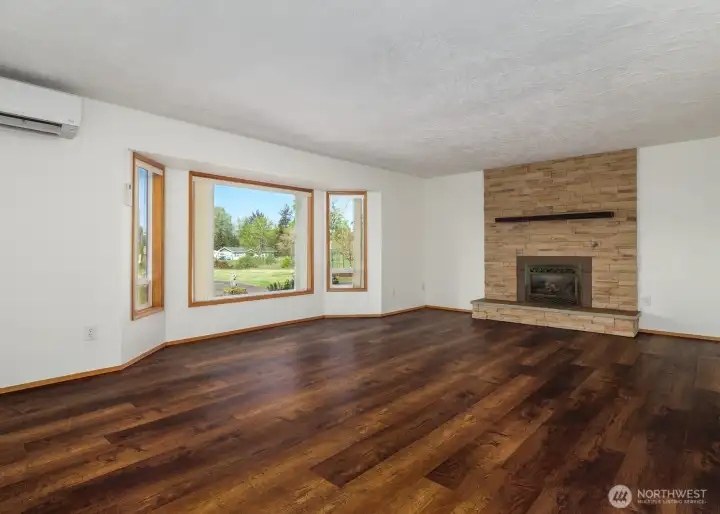 Living Room with propane fireplace