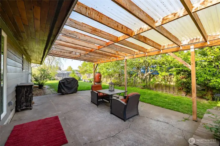 Covered patio.