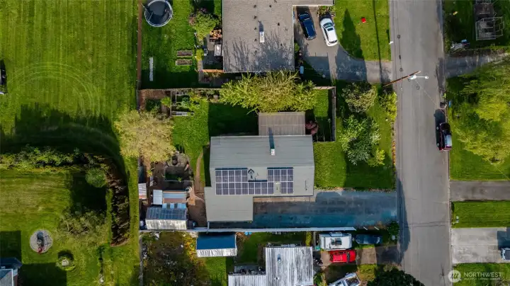 Overhead view of the property.