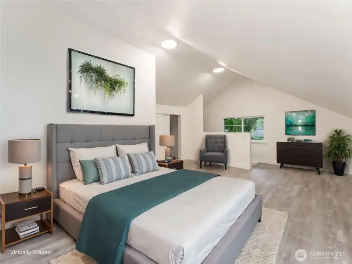 upstairs primary suite/virtual staging