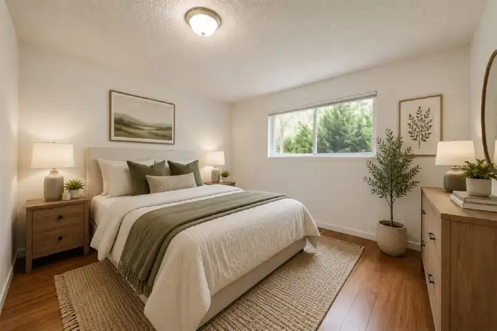 Virtually Staged bedroom 2. Virtually Staged bedroom 2.