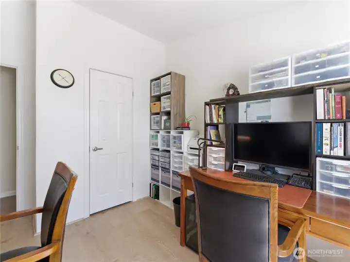 Comfortable guest bedroom with updated finishes and easy access to the main bathroom.