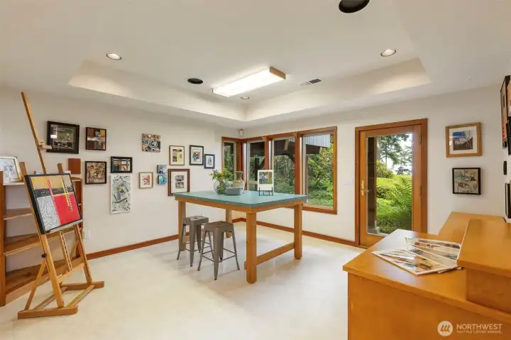 Spacious art room. Spacious art room.