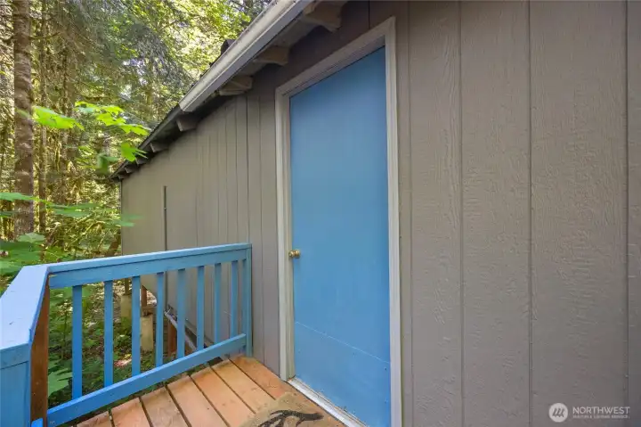 Back door leading into mudroom Back door leading into mudroom