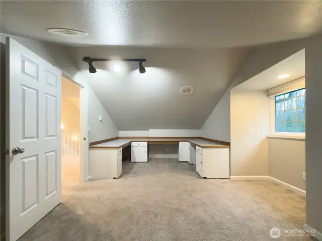 2nd floor; Music studio, office, work out room, library, craft room or play room