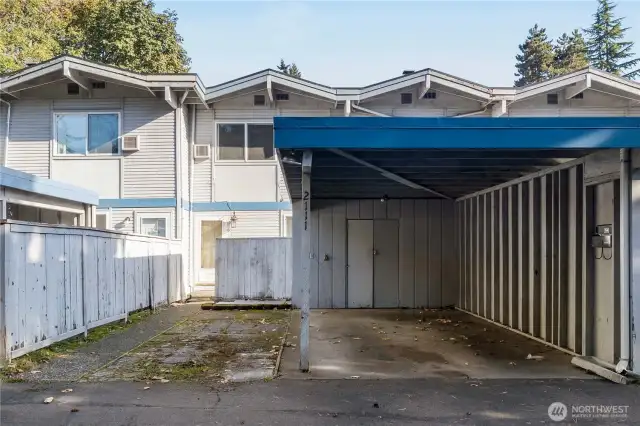 Carport with storage