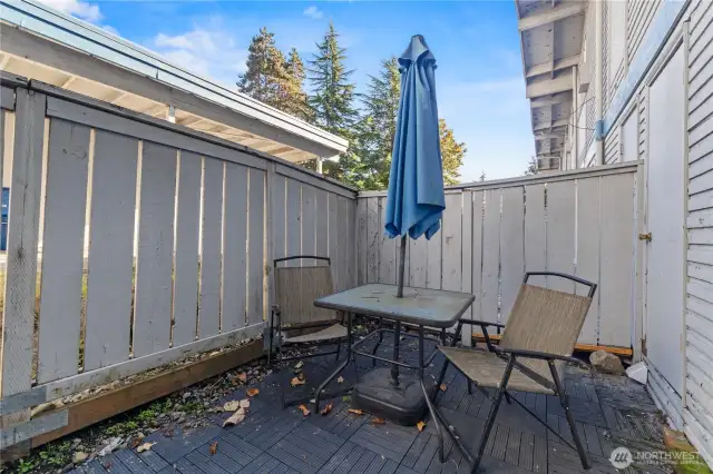 Private backyard