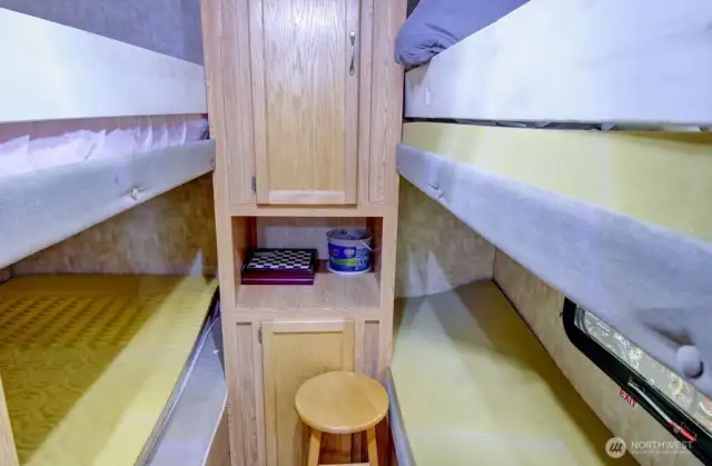 Bunkroom with storage